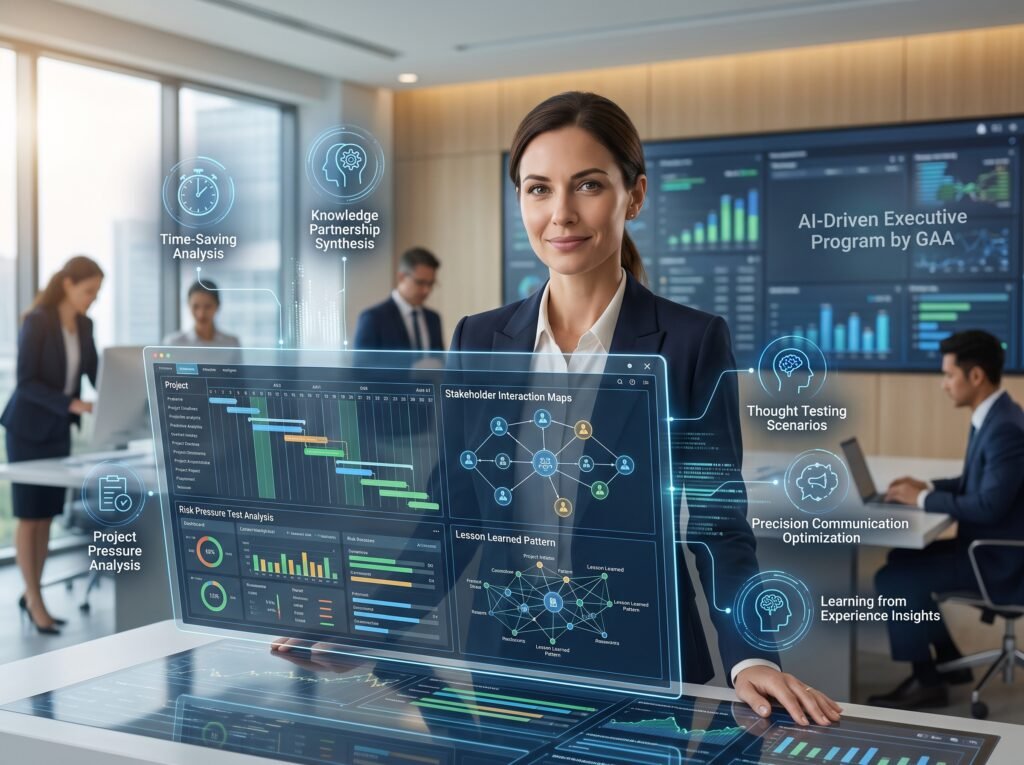 Project leader using AI in project management